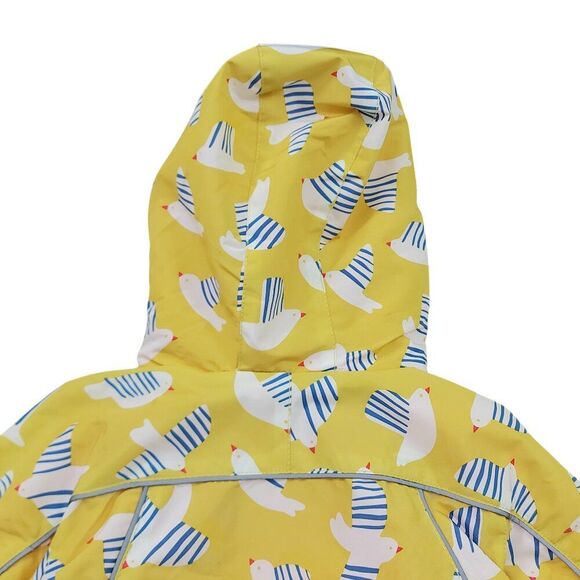 Meanbear Jacket 3/4 Toddler Yellow Hooded Fleece Lined Asymmetric Zip Cozy - Picture 8 of 12